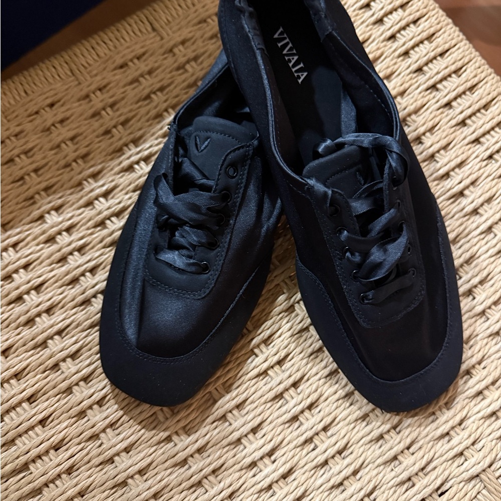 Vivaia Cristina Satin Square Toe Sneaker